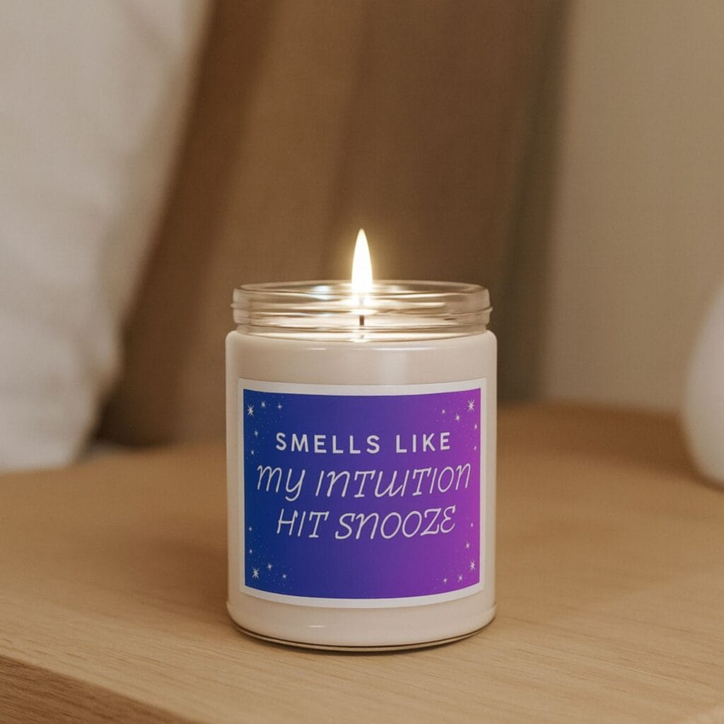 Smells Like - My Intuition Hit Snooze - Funny Psychic Humor Candle by C Psychic Readings