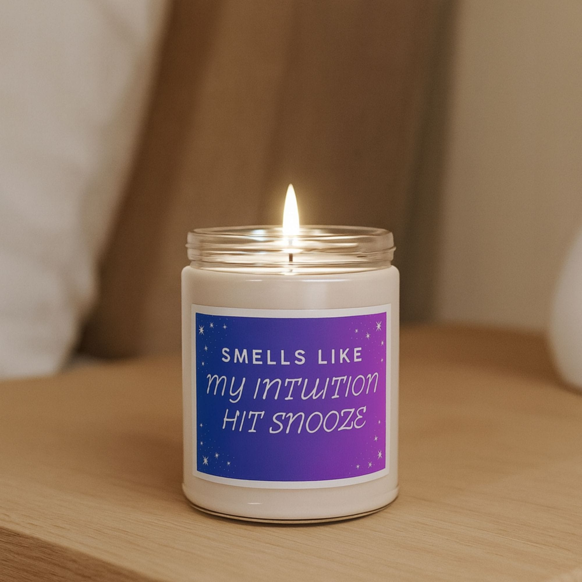 Smells Like - My Intuition Hit Snooze - Funny Psychic Humor Candle by C Psychic Readings