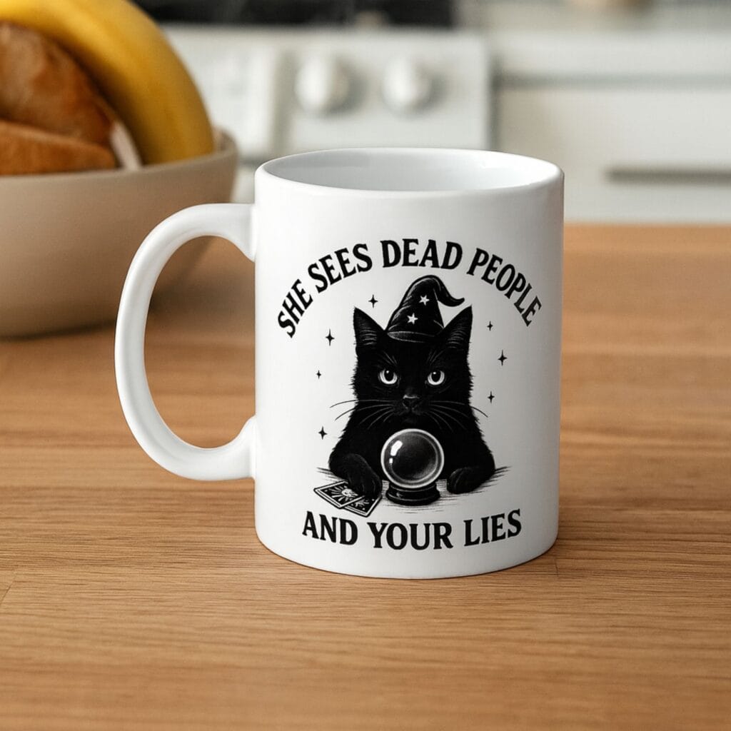 She Sees Dead People and Your Lies - Mug - Psychic Gift - C Psychic Readings